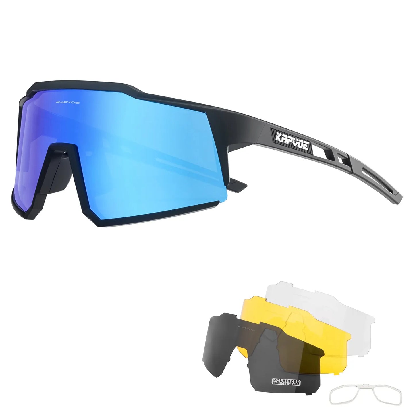 Kapvoe Cycling Glasses Polarized MTB Road Bike Glasses UV400