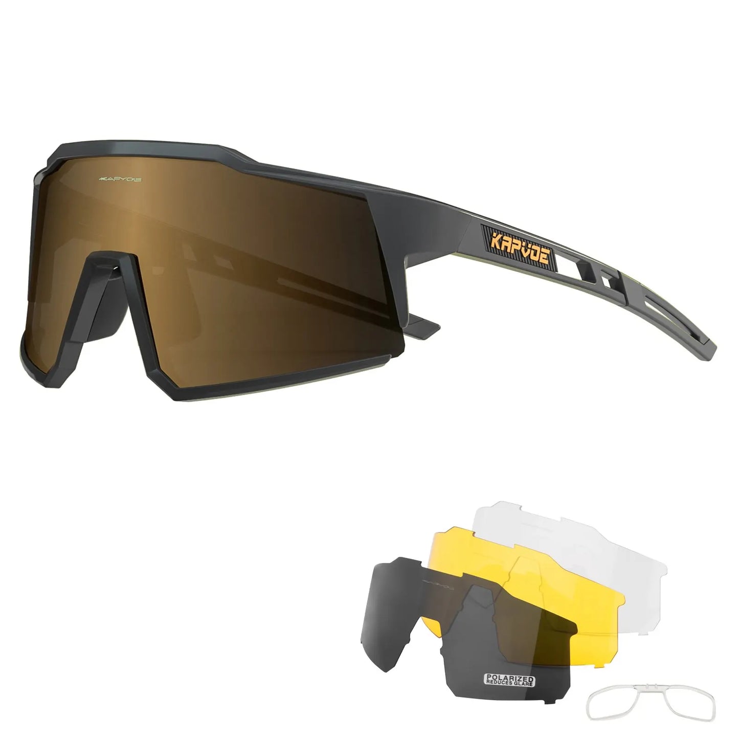 Kapvoe Cycling Glasses Polarized MTB Road Bike Glasses UV400