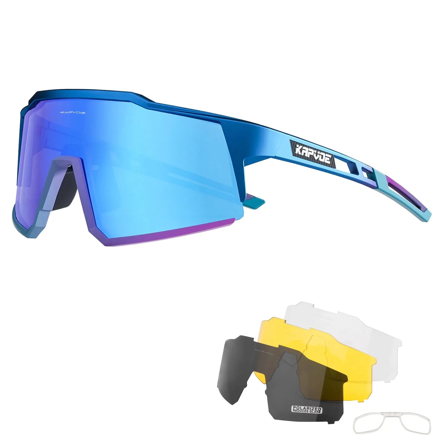 Kapvoe Cycling Glasses Polarized MTB Road Bike Glasses UV400