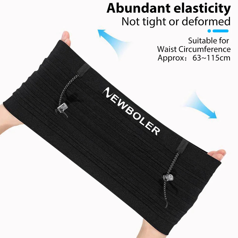 NEWBOLER Elastic Sports Waist Bag Pack Lightweight Running