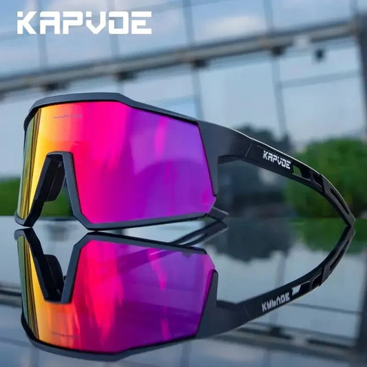 Kapvoe Cycling Glasses Polarized MTB Road Bike Glasses UV400
