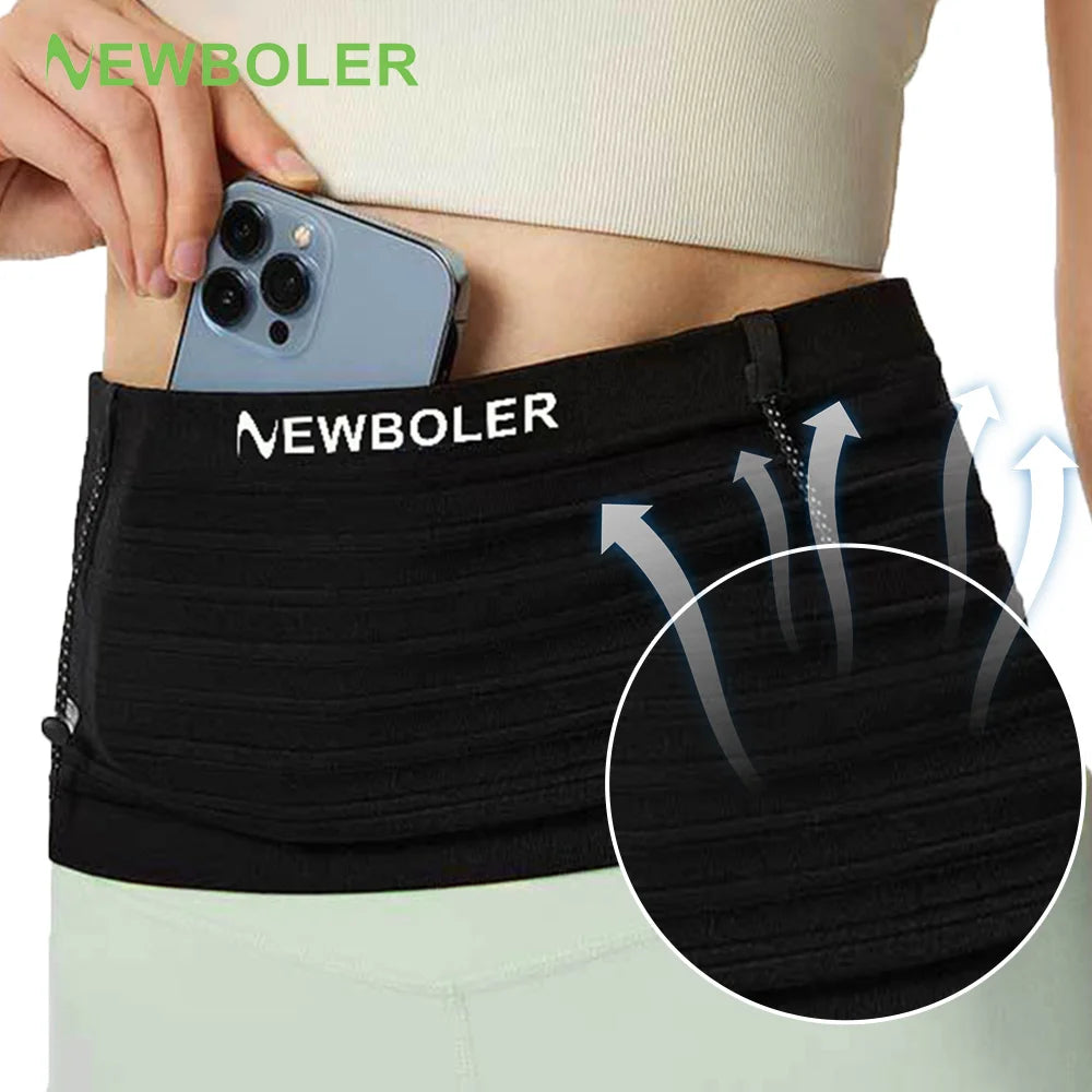 NEWBOLER Elastic Sports Waist Bag Pack Lightweight Running