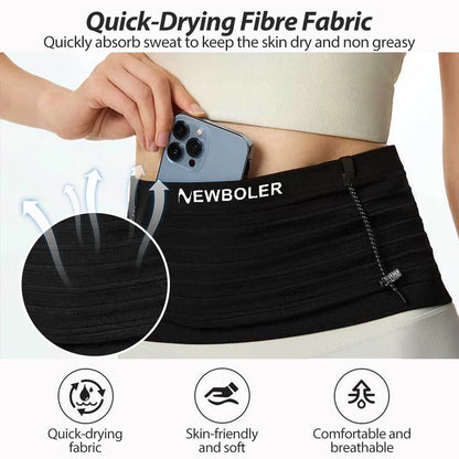 NEWBOLER Elastic Sports Waist Bag Pack Lightweight Running